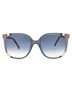 Carolina Herrera 57 mm Teal/Brown Sunglasses
