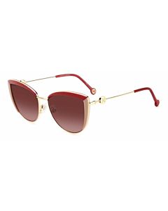 Carolina Herrera 58 mm Red Beige Sunglasses