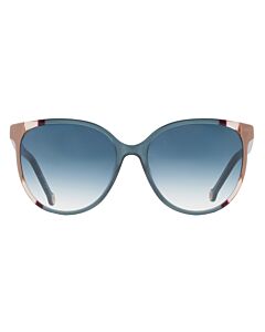 Carolina Herrera 58 mm Teal Brown Sunglasses