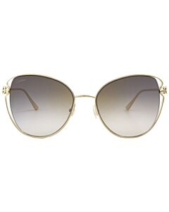 Cartier 57 mm Gold Sunglasses