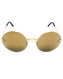 Cartier 58 mm Shiny Gold Sunglasses