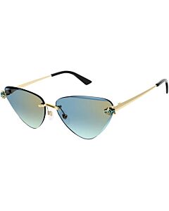 Cartier 62 mm Gold Sunglasses