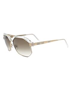 Cazal 62 mm Crystal/Gold Sunglasses