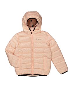 Champion Girls Pink Legacy Hooded Puffer Jacket