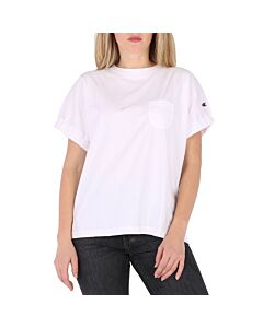 Champion Ladies Short Sleeve T-Shirt Loose Fit In White