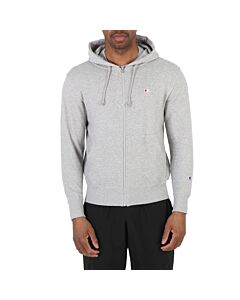 Champion Oxford Grey Logo Zip Hooded Sweatshirt