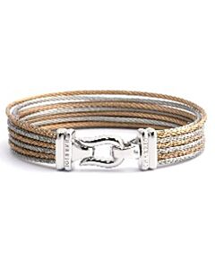 Charriol Brilliant Steel and Rose PVD Cable Bangle