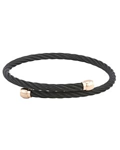 Charriol Celtic Black Pvd Stainless Steel And Rose Gold Pvd Bangle