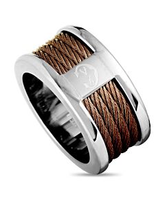 Charriol Forever Stainless Steel and Bronze PVD Cable Band Ring
