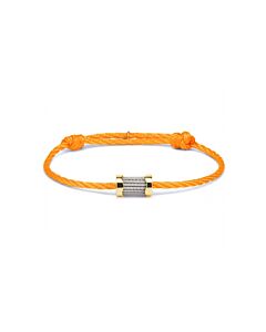 Charriol Forever Waves Charms Orange String And Yellow Gold PVD Steel Bracelet