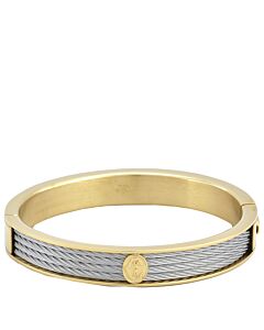Charriol Forever Yellow Gold PVD Steel Cable Bangle, Size M