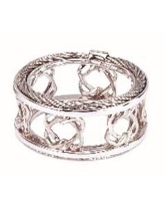 Charriol Heart to Heart Sterling Silver Cable Ring, Size 52
