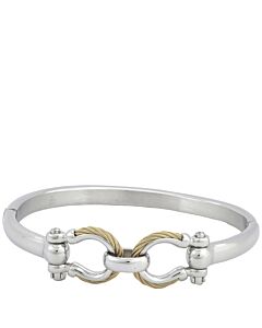 Charriol StTropez Mariner Steel Yellow Gold PVD Cable Bangle, Size M