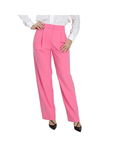 Chinti And Parker Ladies Peony Pop Wool-twill Flared Trousers