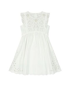 Chloe Girls Broderie Anglaise Mini-Me Cotton Dress