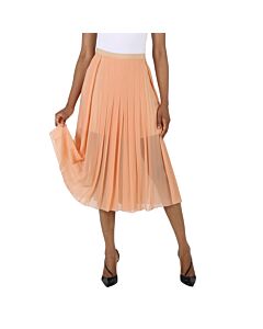 Chloe Ladies Dusty Coral Pleated Midi Skirt