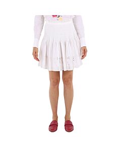 Chloe Ladies White Pleated Mini Skirt