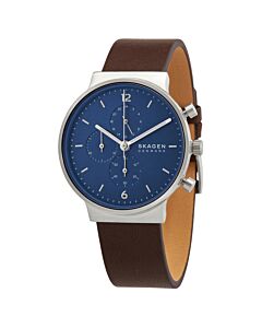 Chronograph (Eco) Leather Blue Dial Watch