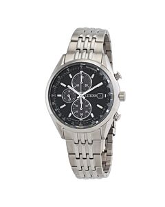 Chronograph Stainless Steel Black Dial Watch