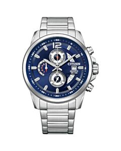 Chronograph Stainless Steel Blue Dial Watch