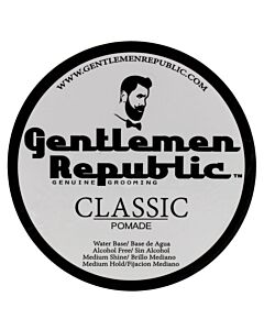 Classic Pomade - Medium Hold and Medium Shine by Gentlemen Republic for Men - 8 oz Pomade