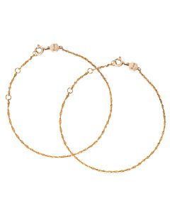 Cluse Ladies Gold Plated Essentielle Set Of Two Twisted And Hexagon Chain Bracelet
