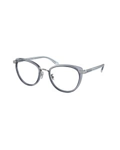 Coach 52 mm Silver/Transparent Blue Eyeglass Frames