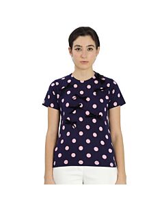 Comme Des Garcons Girl Short Sleeve Polka-Dot Bow T-shirt