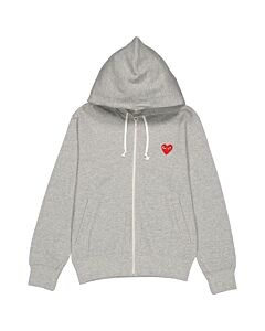 Comme Des Garcons Ladies Embroidered Hearts-appliqued Cotton-jersey Hoodie