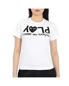 Comme Des Garcons Ladies Short-sleeve Play Logo T-shirt