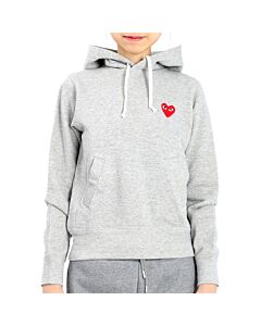 Comme Des Garcons Long-sleeve Embroidered Heart Logo Hoodie