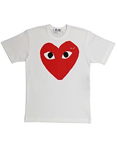 Comme Des Garcons Play Original White Heart Logo T-shirt