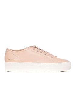 Common Projects Ladies Blush Leather Tournament Low Super Sneakers