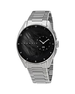 Men's Connected Fine-Brushed/Polished Stainless Steel Digital Dial Watch