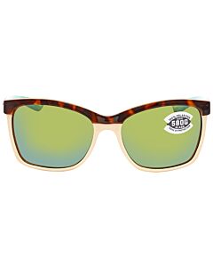 Costa Del Mar Anaa 55.4 mm Shiny Retro Tort/Cream/ Mint Sunglasses