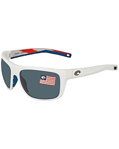 Costa Del Mar Broadbill 61 mm 411 Matte Usa White Sunglasses
