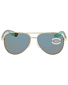 Costa Del Mar PELI 57 mm Brushed Gold with Shiny Tortoise Sunglasses