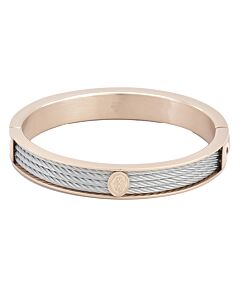 Charriol Forever Rose Gold PVD Steel Cable Bangle, Size M