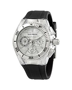 Unisex Cruise Chronograph Silicone Silver and White Dial Watch