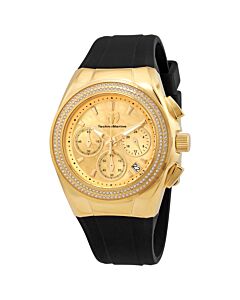 Unisex Cruise Chronograph Silicone Gold-tone Dial Watch