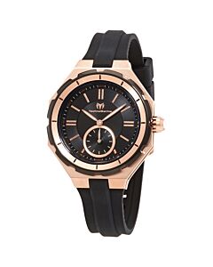 Women's Cruise Silicone Black Dial Watch