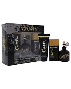Curve Black by Liz Claiborne for Men - 3 Pc Gift Set 2.5oz EDC Spray, 3.4oz After Shave Balm, 1.7oz Deodorant Stick
