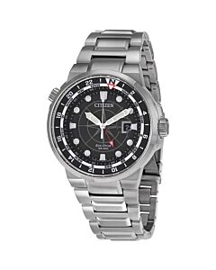 Men's Endeavor Stainless Steel Black Dial Watch