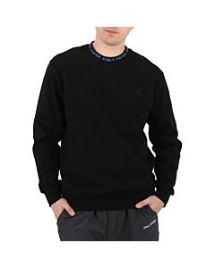 Daily Paper Men's Black / Blue Logo-Collar Sweatshirt