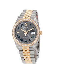 Datejust 36 Stainless Steel and 18kt Yellow Gold Jubilee Slate Grey Dial Watch