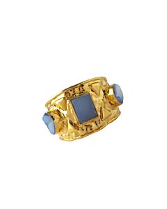 Devon Leigh 18k Gold Plated Brass And Drusy Cuff Bracelet CUFF62-BL