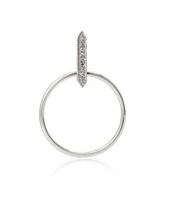 Diamanti Per Tutti Ladies Silver Crystal Drop Circle Earring