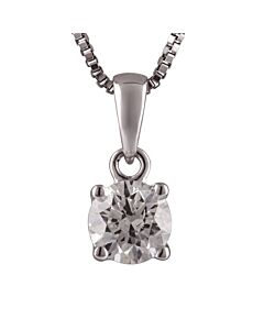 Diamond Muse 0.20 cttw 10KT White Gold Diamond Drop Pendant Necklace for Women