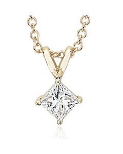 Diamond Muse 0.33 cttw 14KT Yellow Gold Double Bale Diamond Pendant Necklace for Women