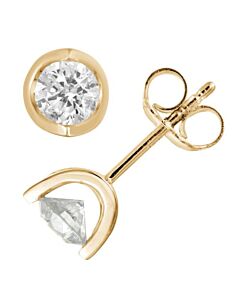 Diamond Muse 0.50 cttw 14KT Yellow Gold Round Cut Diamond Stud Earrings for Women